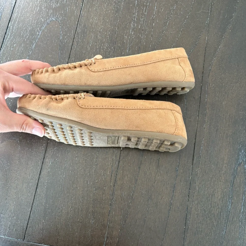 Dexflex Comfort Tan Faux Suede‎ Driving Loafer Moccasin Girls Size 5